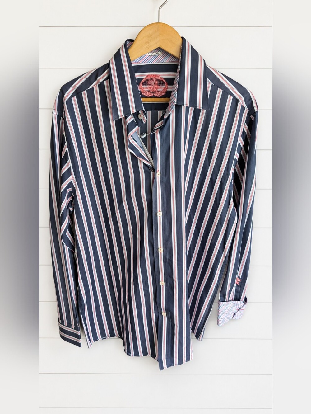 Bugatchi Uomo NWT  Button Up Shirt Adult XL Nordstroms Father's Day Striped